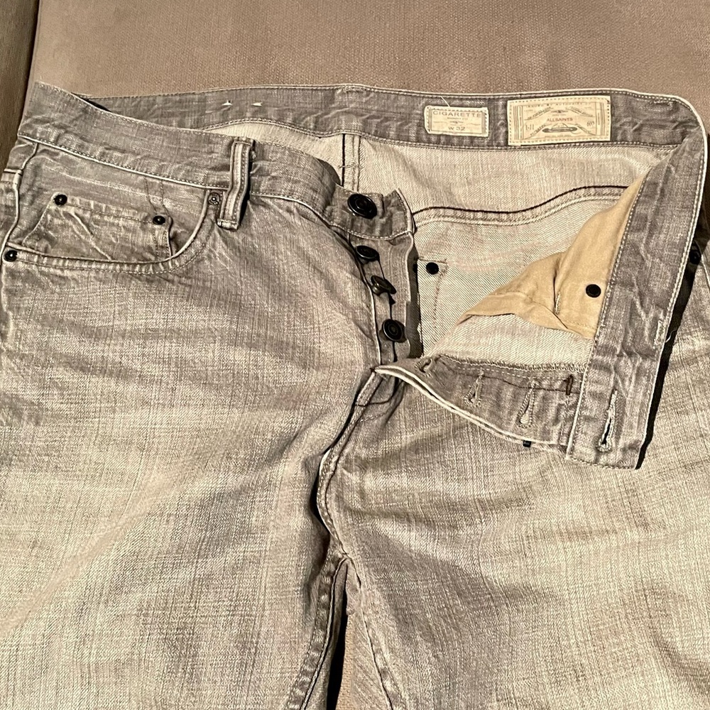 Light gray cigarette denim by AllSaints